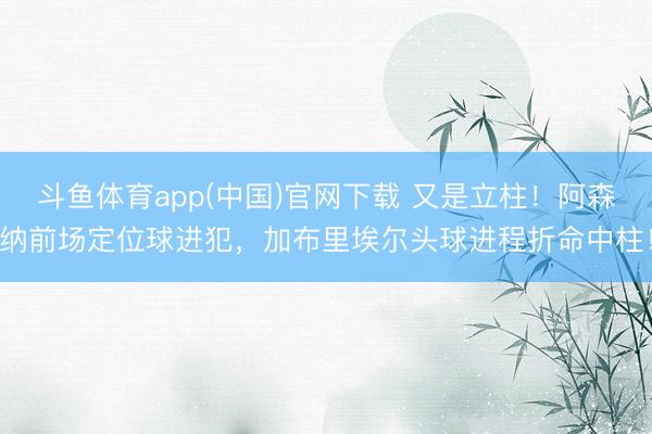 斗鱼体育app(中国)官网下载 又是立柱！阿森纳前场定位球进犯，加布里埃尔头球进程折命中柱！