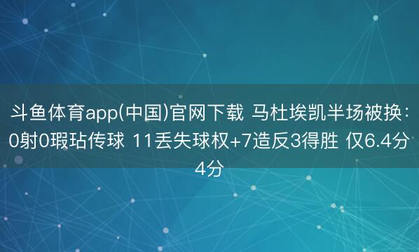 斗鱼体育app(中国)官网下载 马杜埃凯半场被换：0射0瑕玷传球 11丢失球权+7造反3得胜 仅6.4分