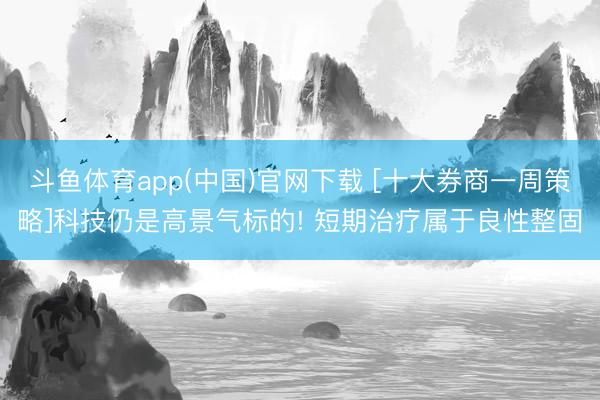 斗鱼体育app(中国)官网下载 [十大券商一周策略]科技仍是高景气标的! 短期治疗属于良性整固