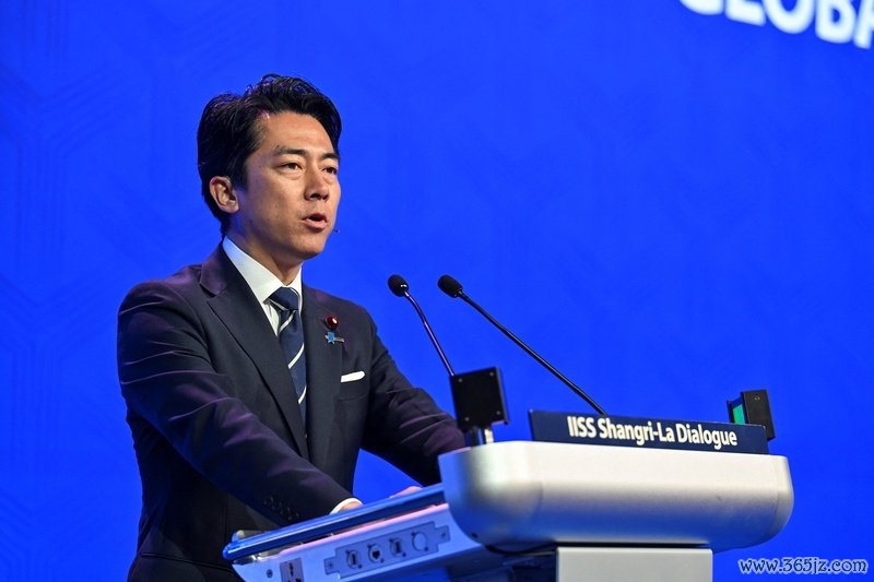 5月31日，日本珍雄壮臣小泉进次郎在香格里拉对话会上发言 IC photo